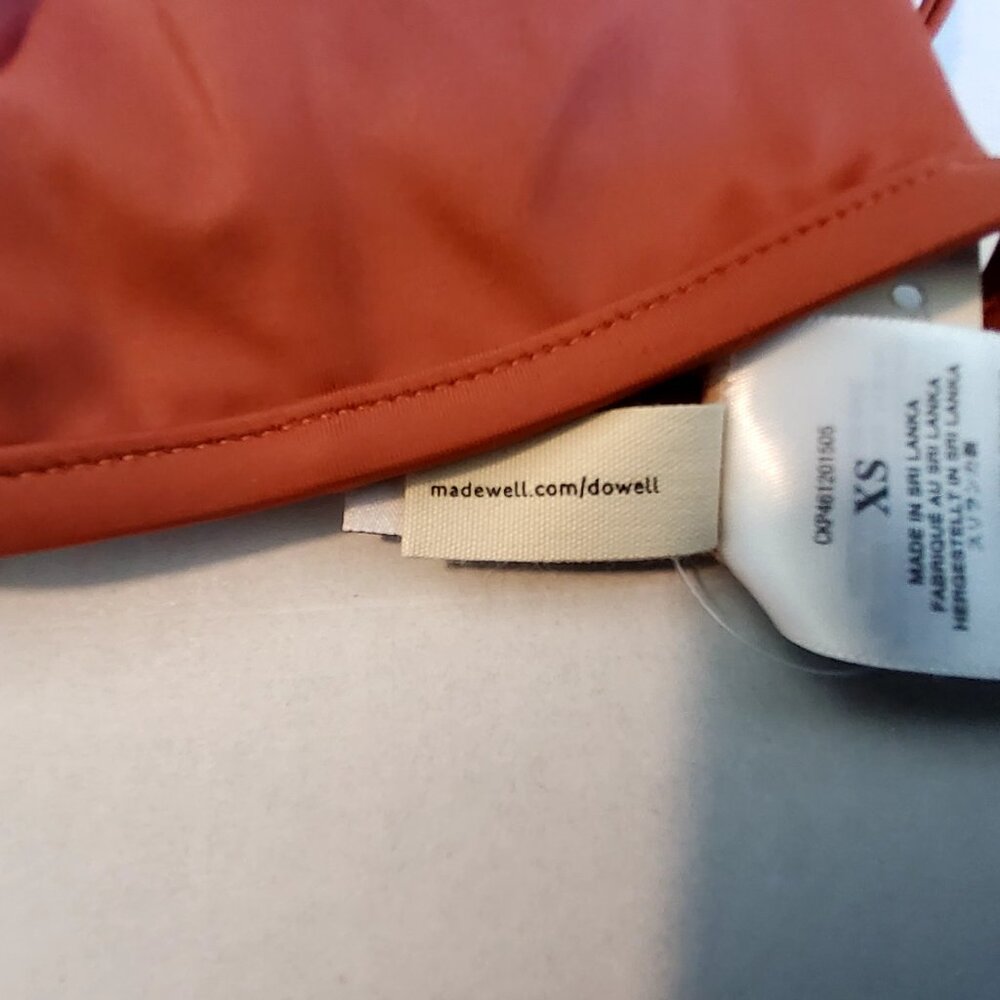 Madewell XS Rust Bikini Top With Adjustable Ties  Recycled Polyester & Elastane - Picture 5 of 9